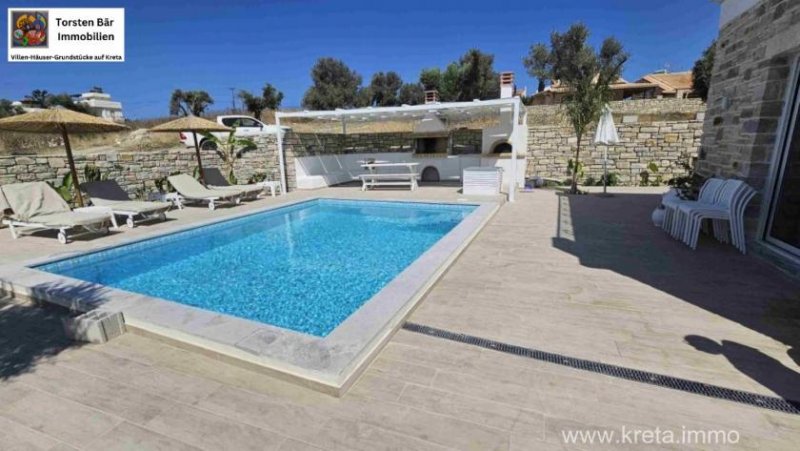 Pitsidia Kreta, Pitsidia: ebenerdige Villa mit privatem Pool in Dorfnähe Haus kaufen